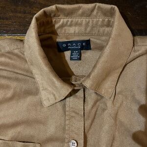 Grace Women’s Blouse faux Leather